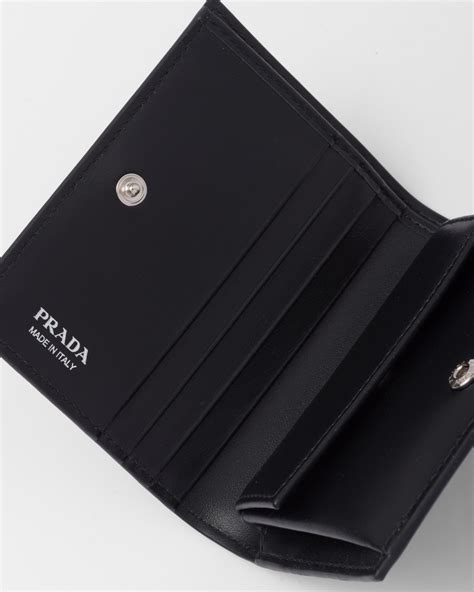 prada small brushed leather wallet|buy Prada wallet online.